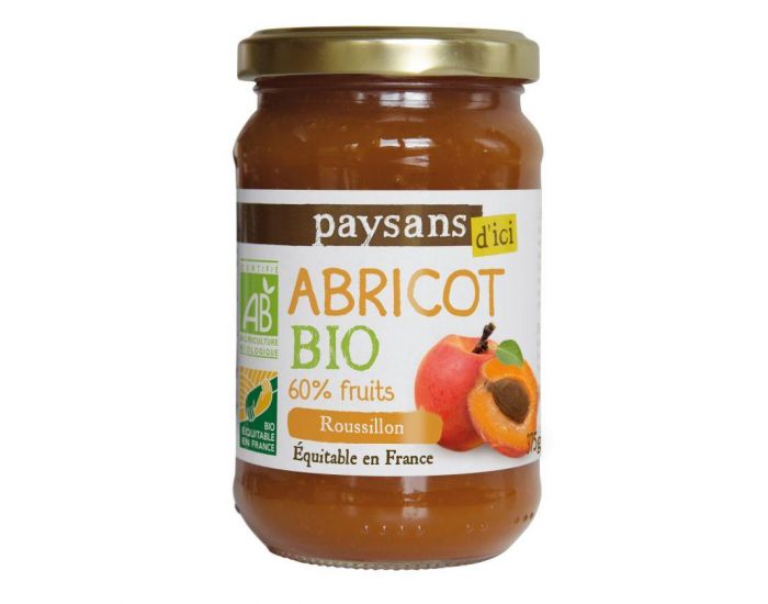 PAYSANS D'ICI Confiture Extra Abricot Bio & Equitable - 375g