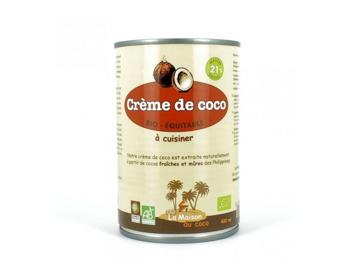 LA MAISON DU COCO Crème De Coco Bio A Cuisiner 21% - 400 mL