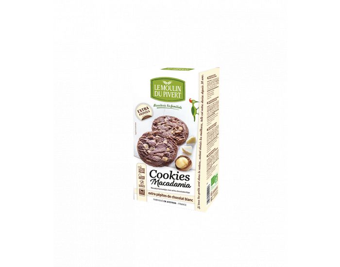 MOULIN DU PIVERT Cookies Noix Macadamia et P�pites de Chocolat Blanc - 175 g