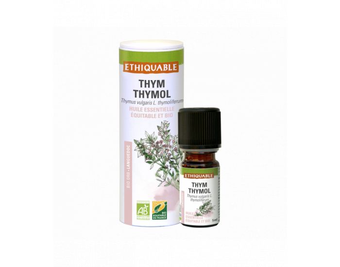 ETHIQUABLE Thym Thymol - Huile Essentielle Bio & Equitable - 5 ml