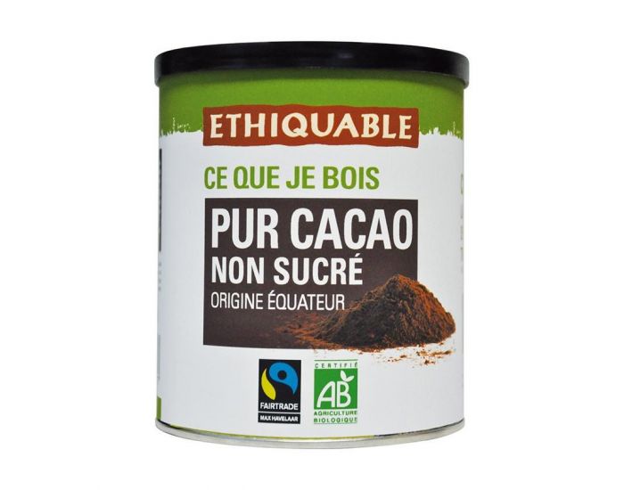 ETHIQUABLE Pur Cacao en Poudre Non Sucr Bio & Equitable - 200 g