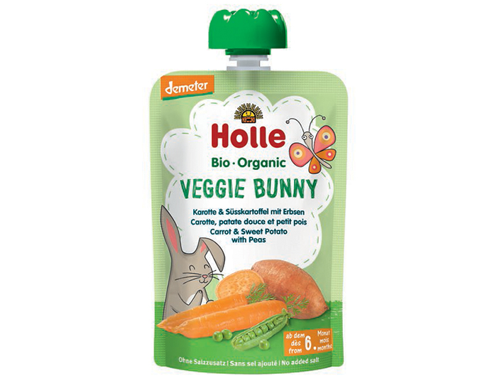Gourde Carotte Patate Douce Petit Pois 100 G Des 6 Mois Holle Bebe Au Naturel