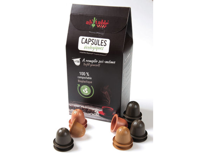 AH TABLE Capsules Ecologiques pour Caf� - Boite de 100