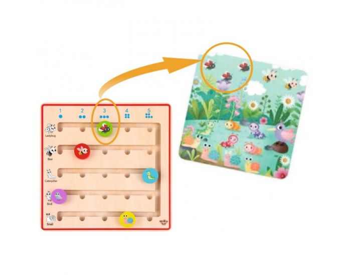 TOOKY TOY Jeu en Bois - J'apprends � Compter - D�s 3 ans