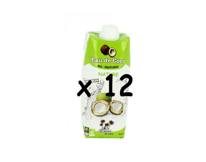 LA MAISON DU COCO Eau De Coco Nature Bio - Lot De 12