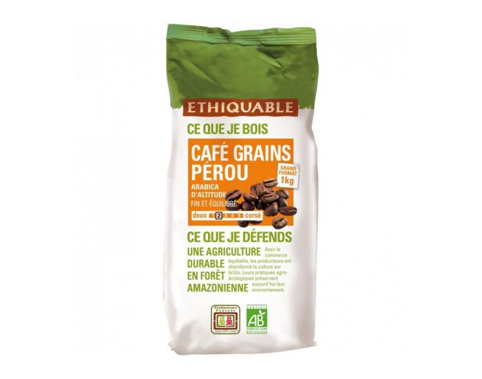 ETHIQUABLE Caf Prou Grains Bio & Equitable - 1 kg