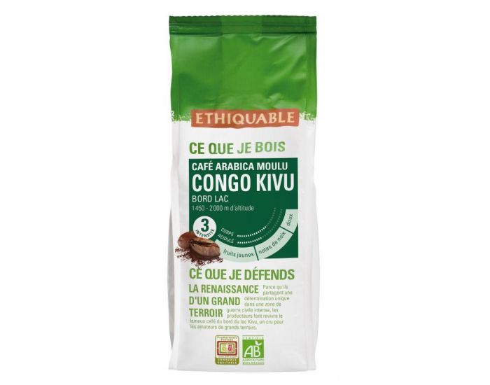 ETHIQUABLE Caf� Congo Moulu Bio & Equitable - 250 g
