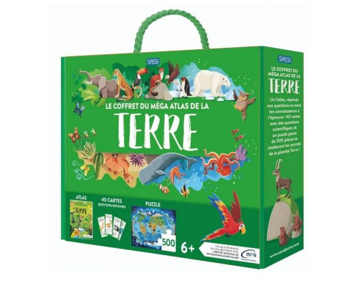 SASSI JUNIOR M�ga Atlas de la Terre - D�s 6 ans - 500 pi�ces