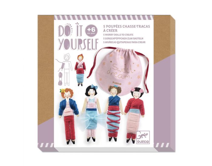 DJECO 5 Poupes Chasse-Tracas A Crer - Ds 6 ans