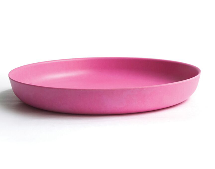 EKOBO Assiette Plate Rose pour Bb en Bambou