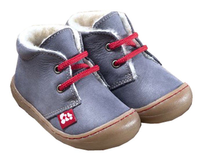 POLOLO Chaussures en Cuir Fourr�es en Laine de Mouton - Juan Graphit