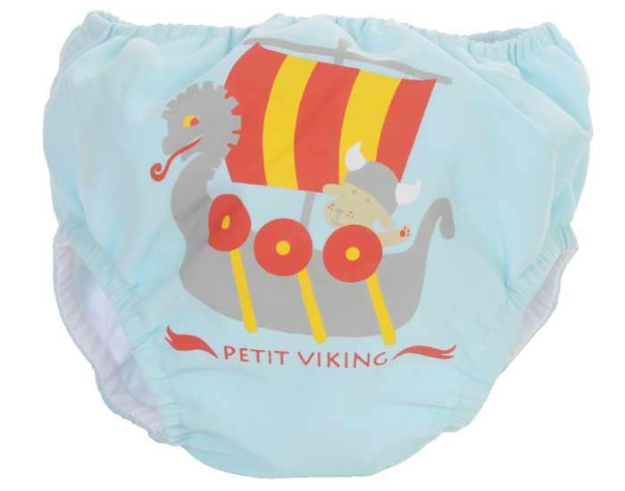PIWAPEE Maillot Couche Petit Viking - Bleu Ciel