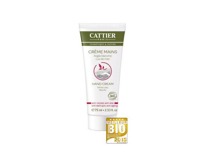 CATTIER Crème Mains Anti-Taches et Anti-Age Bio - 75ml