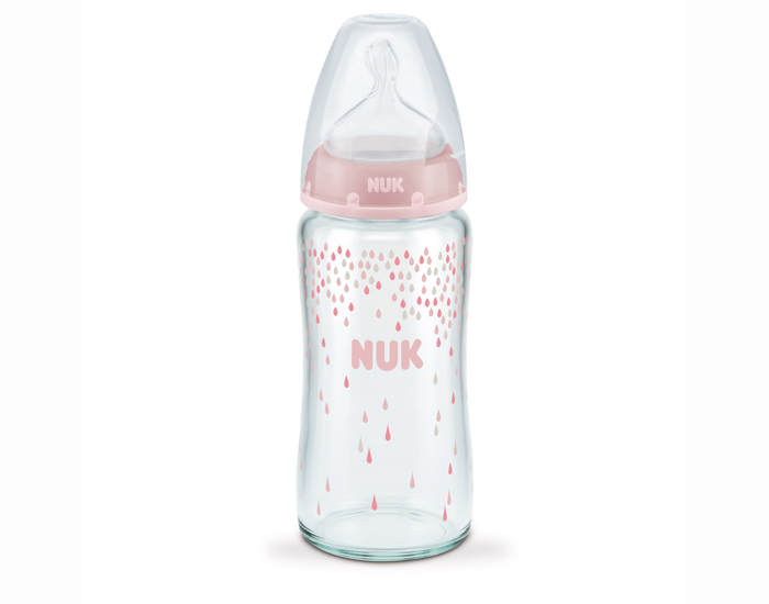 NUK Biberon en Verre First Choice+ - Rose