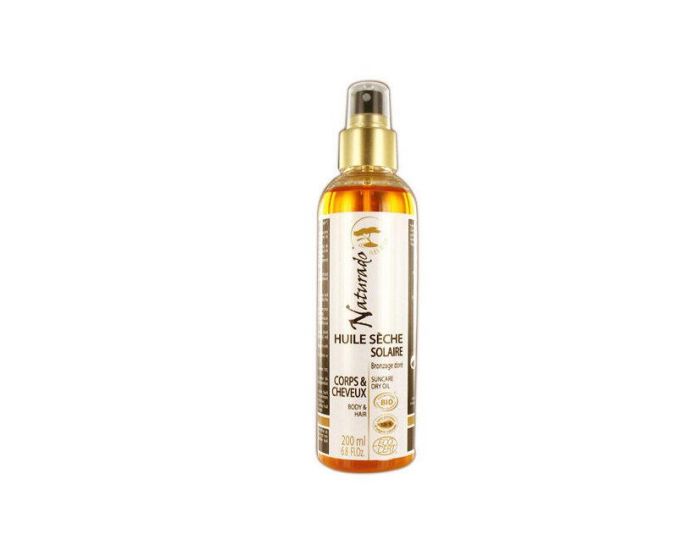 NATURADO Huile S�che Solaire Bio Bronzage dor� Corps & Cheveux - 200ml