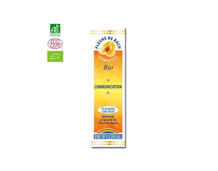 BIOFLORAL Communication - Complexe n�5 Fleurs de Bach Bio - Granules Sans Alcool