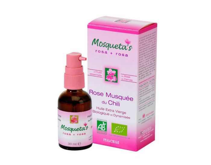 MOSQUETA'S Huile de Rose Musqu�e Bio du Chili Enrichie en HE de Rose Damas - 30ml