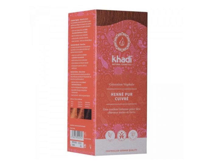 KHADI Henn� pur Cuivr� - Coloration v�g�tale naturelle - 100g