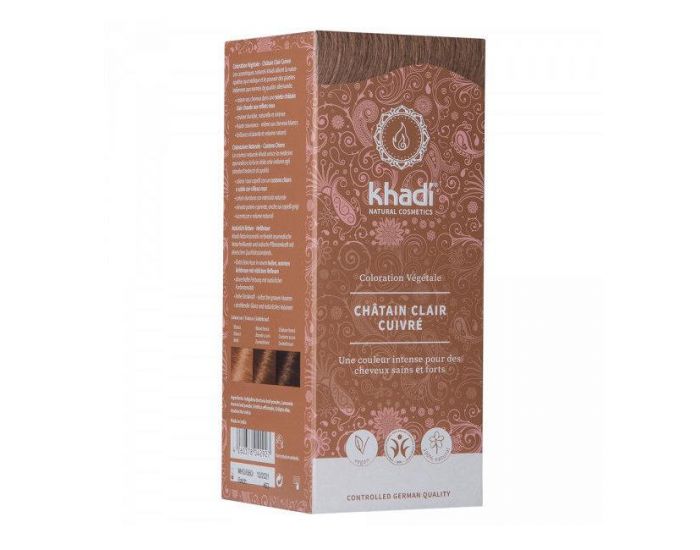 KHADI Ch�tain clair Cuivr� - Coloration v�g�tale naturelle - 100g