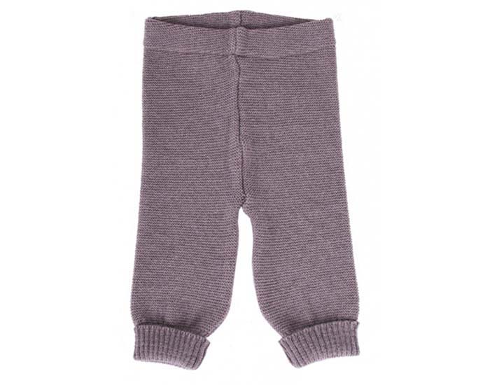 IOBIO Pantalon - Tricot Laine Vierge - Taupe