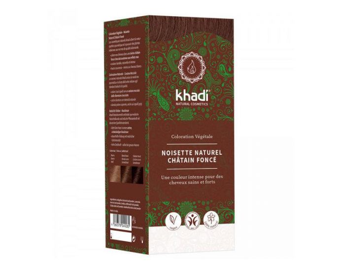KHADI Noisette naturel Chtain fonc - Coloration vgtale naturelle - 100g