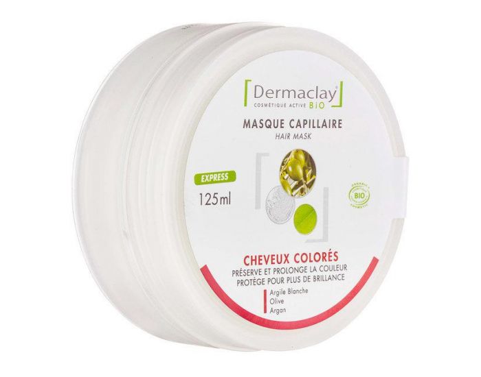 DERMACLAY Masque Capillaire Cheveux Colors Bio Express - 125ml