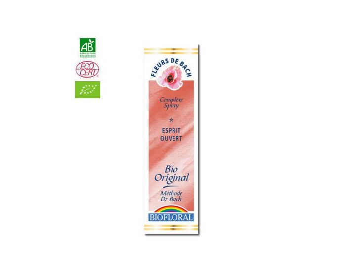 BIOFLORAL Esprit Ouvert Complexe n�8 Fleurs de Bach Bio Spray - 20ml