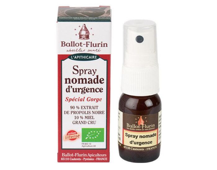 BALLOT FLURIN Spray Nomade d'Urgence Bio � la Propolis - 15ml