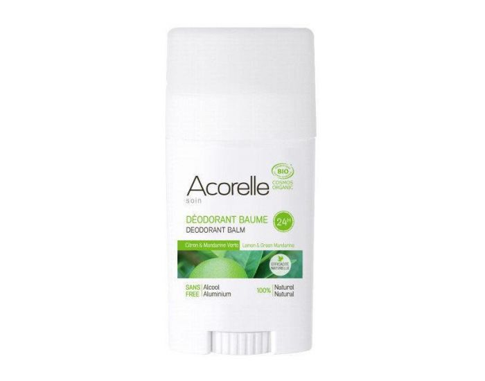 ACORELLE D�odorant Baume Bio Citron et Mandarine Verte - 40g