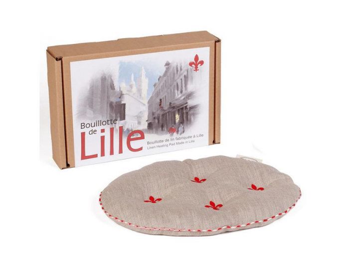 MILLE OREILLERS Bouillotte de Lille Ovale en Lin Naturel