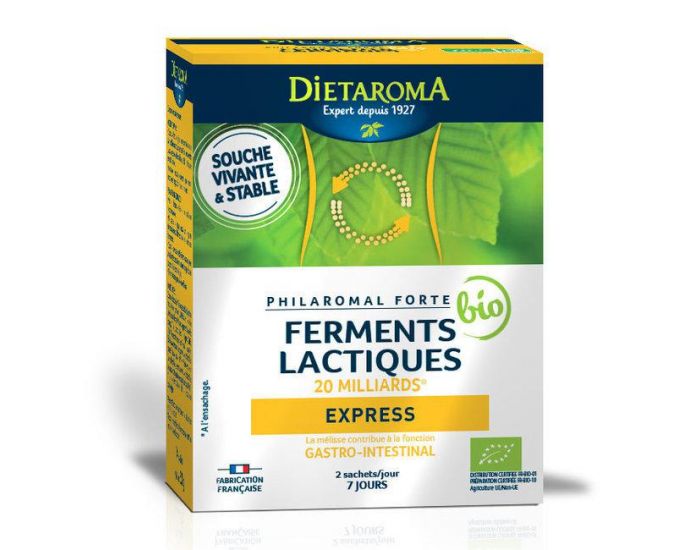 DIETAROMA Philaromal Fort� Bio Express - 6 Ferments Lactiques 20 Milliards - 14 Sachets