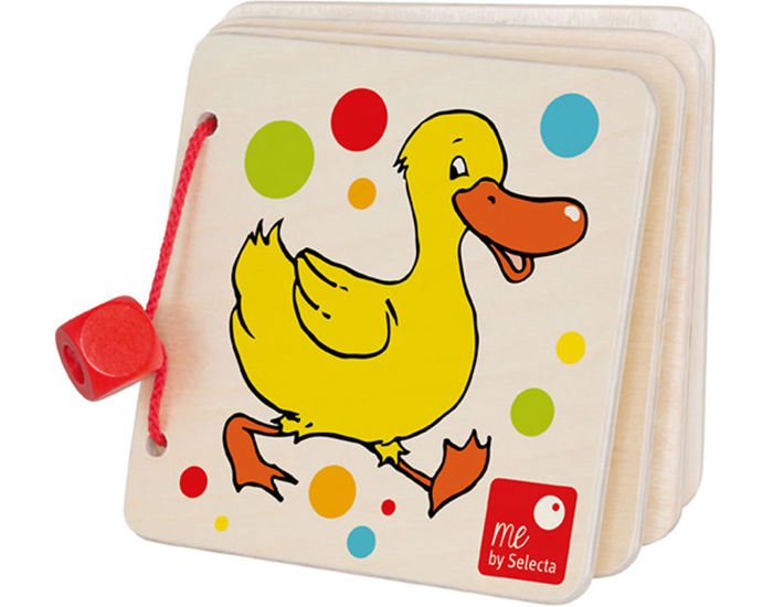 ME BY SELECTA Livre d'Images en Bois Mes Premiers Animaux - D�s la Naissance