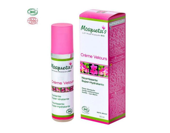 MOSQUETA'S Crme Velours Bio Super hydratante  la Rose Musque - 50ml