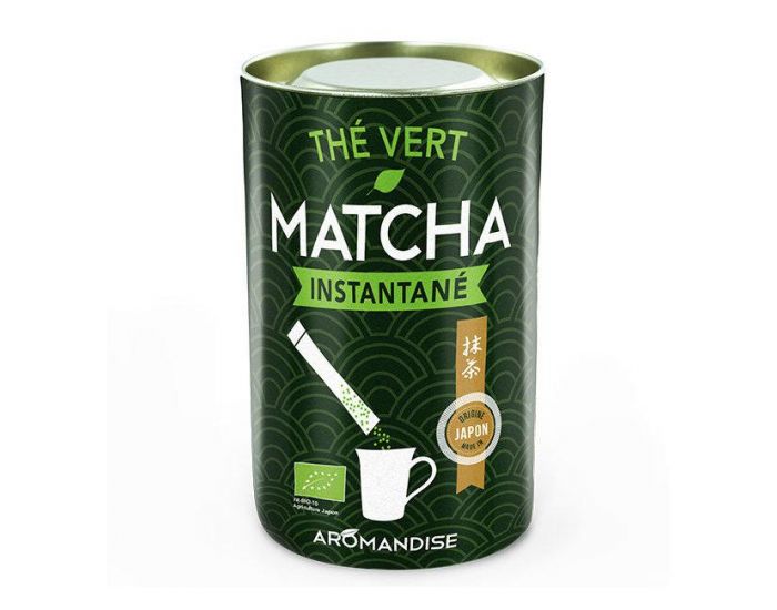 AROMANDISE Th� Vert Matcha bio instantan� - 25 sticks