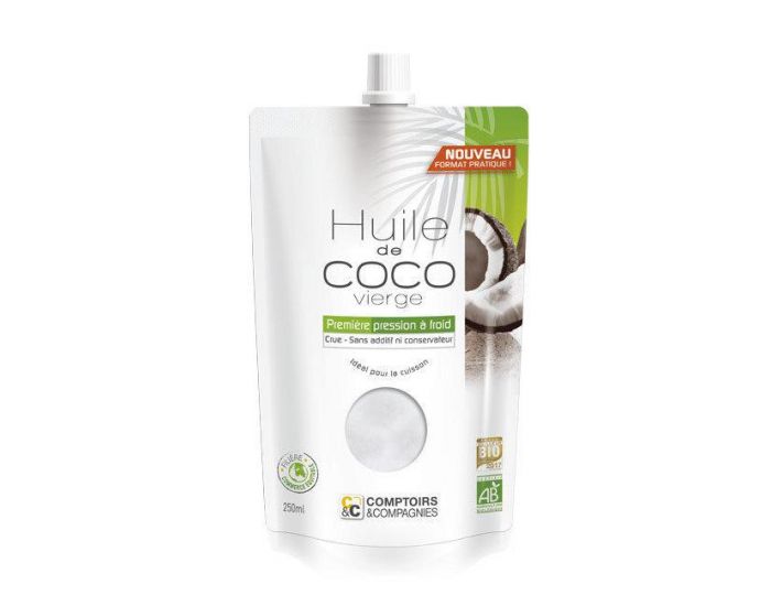 COMPTOIRS ET COMPAGNIES Huile de Coco Vierge Bio - Doypack - 250ml