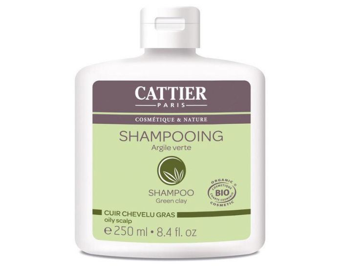 CATTIER Shampoing Cheveux Gras Bio - Argile Verte - 250ml