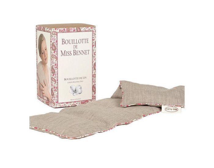 MILLE OREILLERS Bouillotte de Miss Bennet en Lin Naturel - 15x47 cm