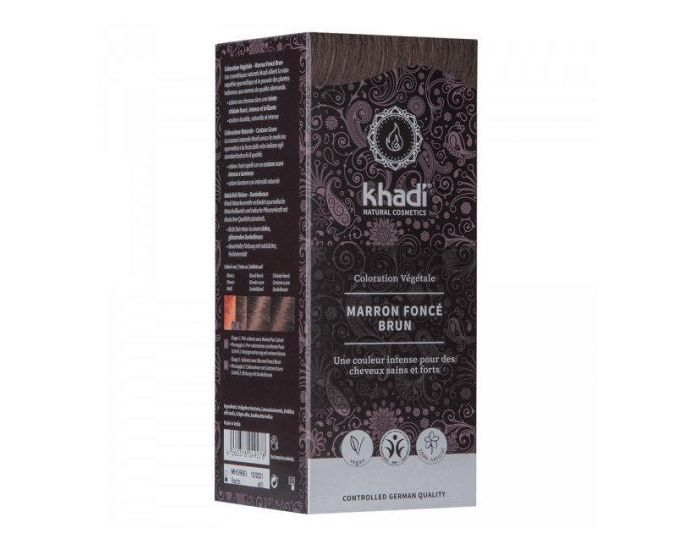 KHADI Marron foncé brun - Coloration végétale naturelle - 100g