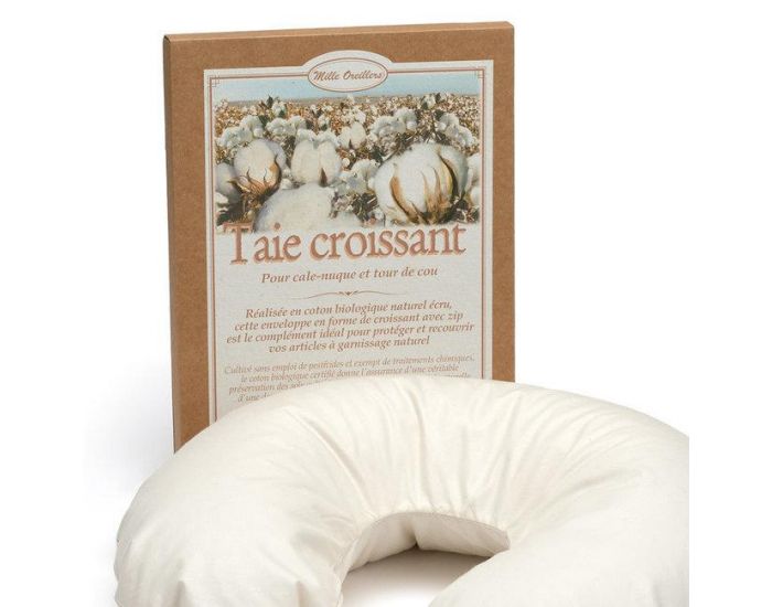 MILLE OREILLERS Taie Forme Croissant en Coton Bio