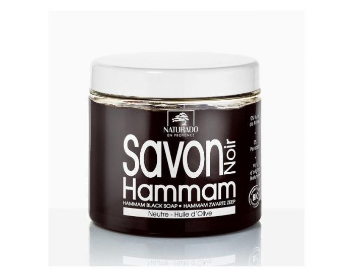 NATURADO Savon Noir Bio Hammam  l'Huile d'Olive - 600ml