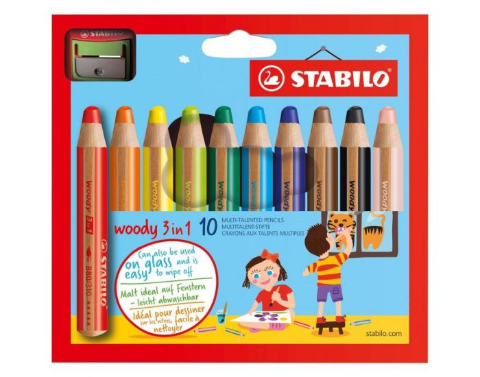  STABILO Bo�te Crayons De Couleur - Woody 3in1