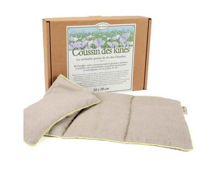 MILLE OREILLERS Coussin des Kin�s� - Graines de lin - 24x50 cm