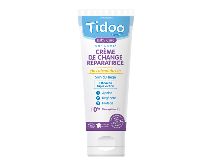 TIDOO Crème de Change Réparatrice Bio au Calendula - 75 g