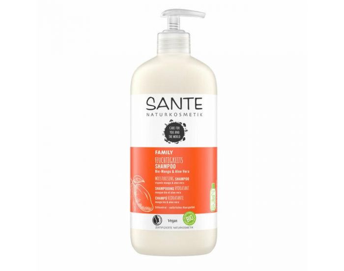 SANTE NATURKOSMETIK Shampooing hydratant  la Mangue bio - Cheveux secs 500ml