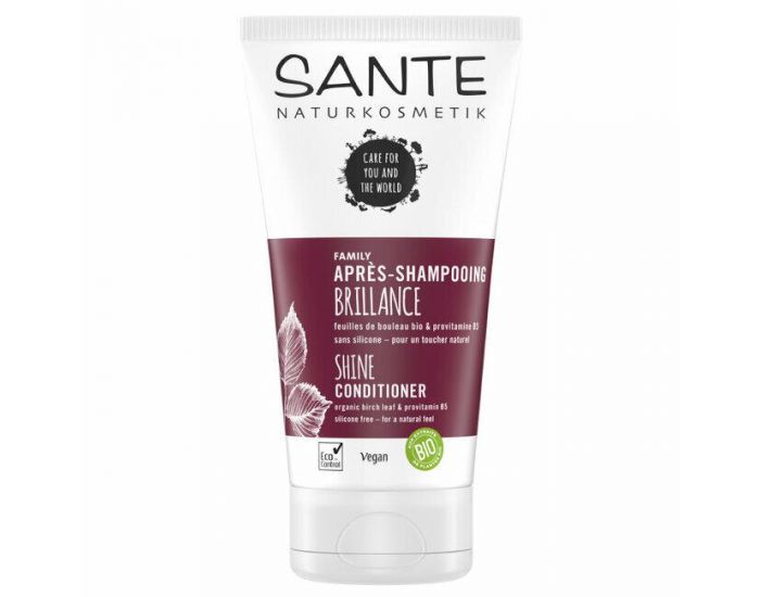 SANTE NATURKOSMETIK Aprs Shampoing Brillance au bouleau bio - Cheveux normaux et fins 150ml