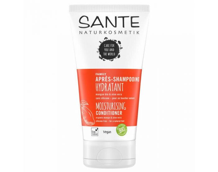 SANTE NATURKOSMETIK Aprs Shampoing Hydratant  la Mangue et Aloe vera bio - Cheveux secs - 150ml