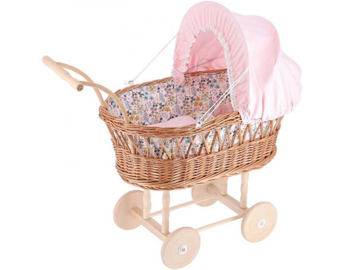 PETITCOLLIN Landau en Osier Pour Poup�e - D�s  3 ans