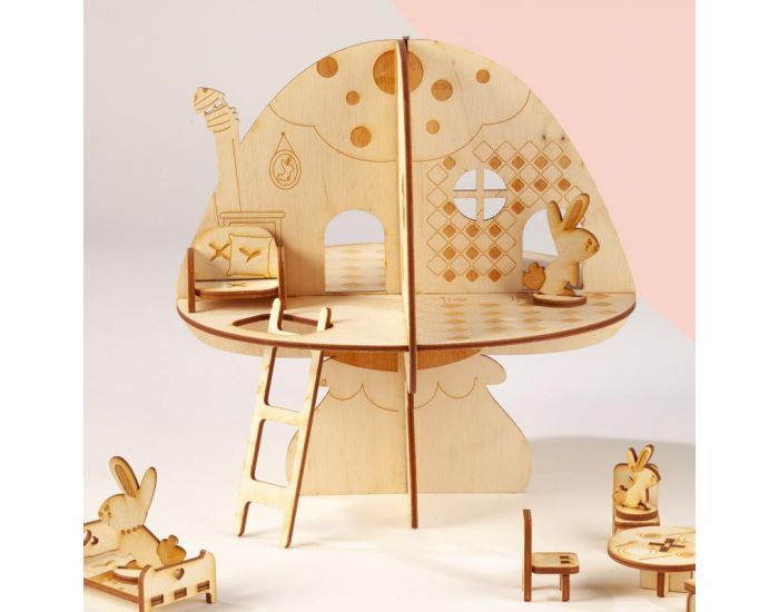 CUT CUT CUT CODET Maison en bois - Champignon - D�s 3 ans 