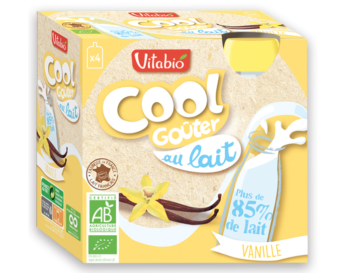VITABIO Cool Goter au Lait Vanille - 4 x 85g