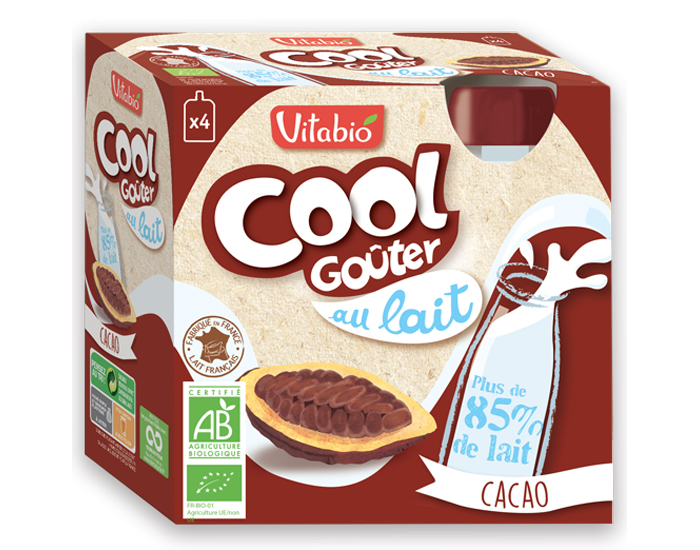 VITABIO Cool Goter au Lait Cacao - 4 x 85g